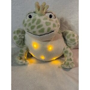 Cloud B Twinkling Firefly Frog Plush 9" Light Up Night Soother Green Crown